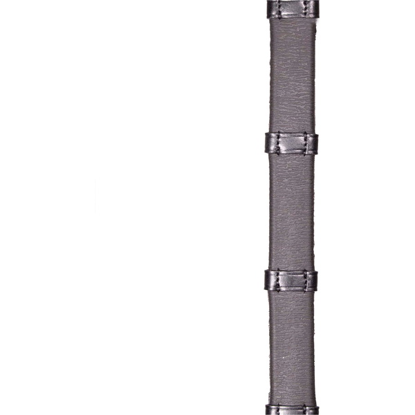 Henry James Saddlery Xtreme Eventer Hybrid Caoutchouc Reins Avec Arrêts En Cuir RR7 - Black